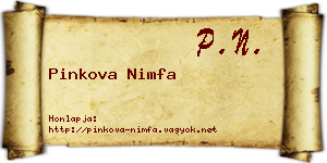Pinkova Nimfa névjegykártya